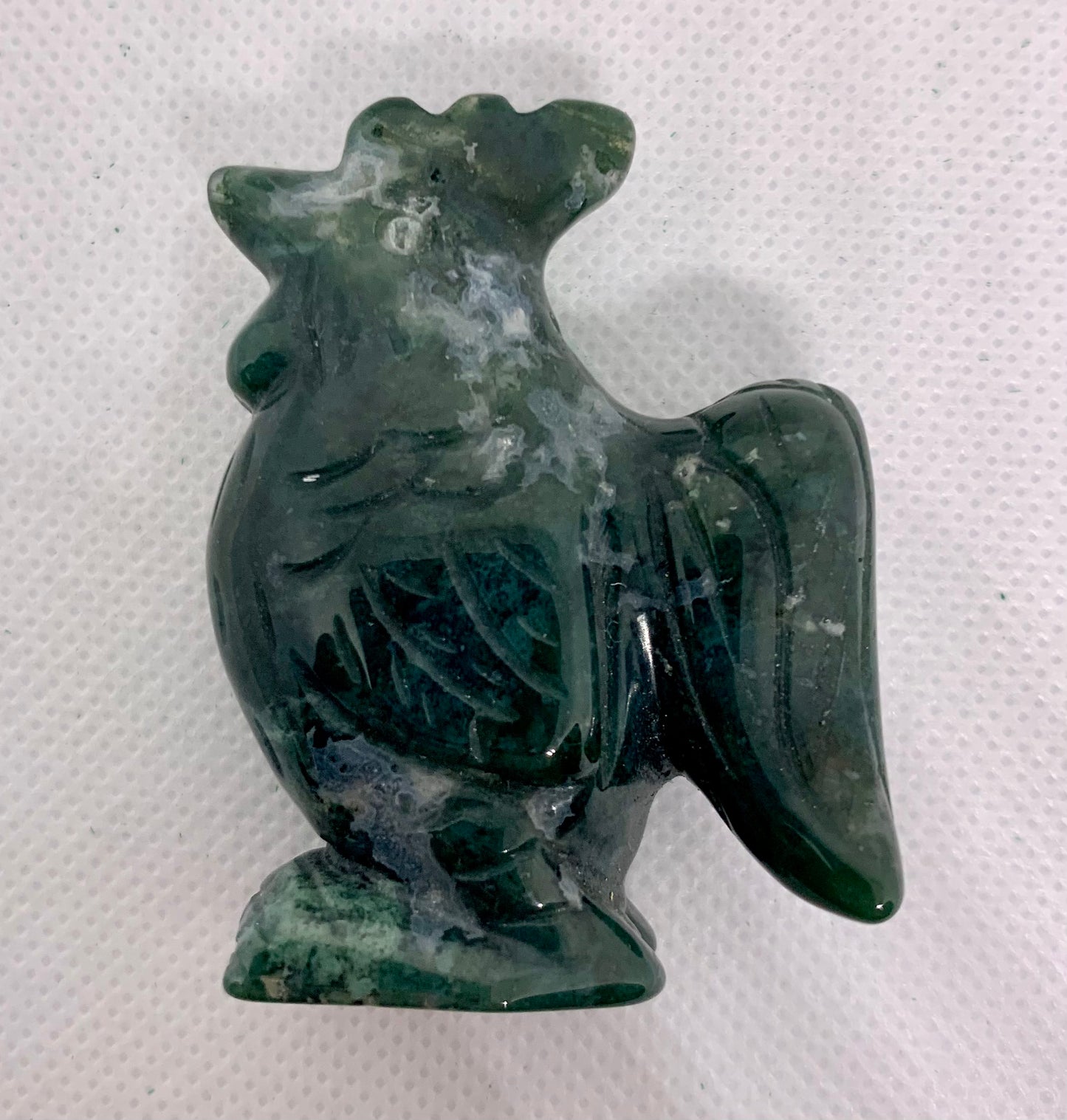 Moss Agate Rooster