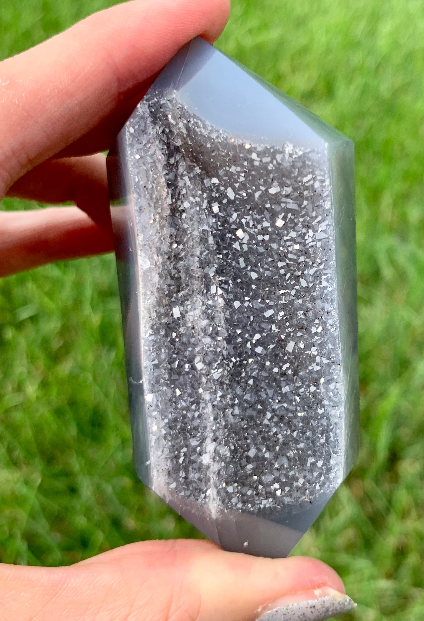 Double Terminated Druzy Agate
