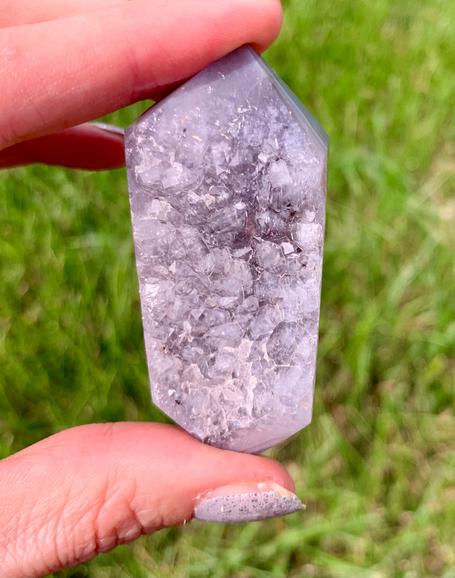 Double Terminated Druzy Agate