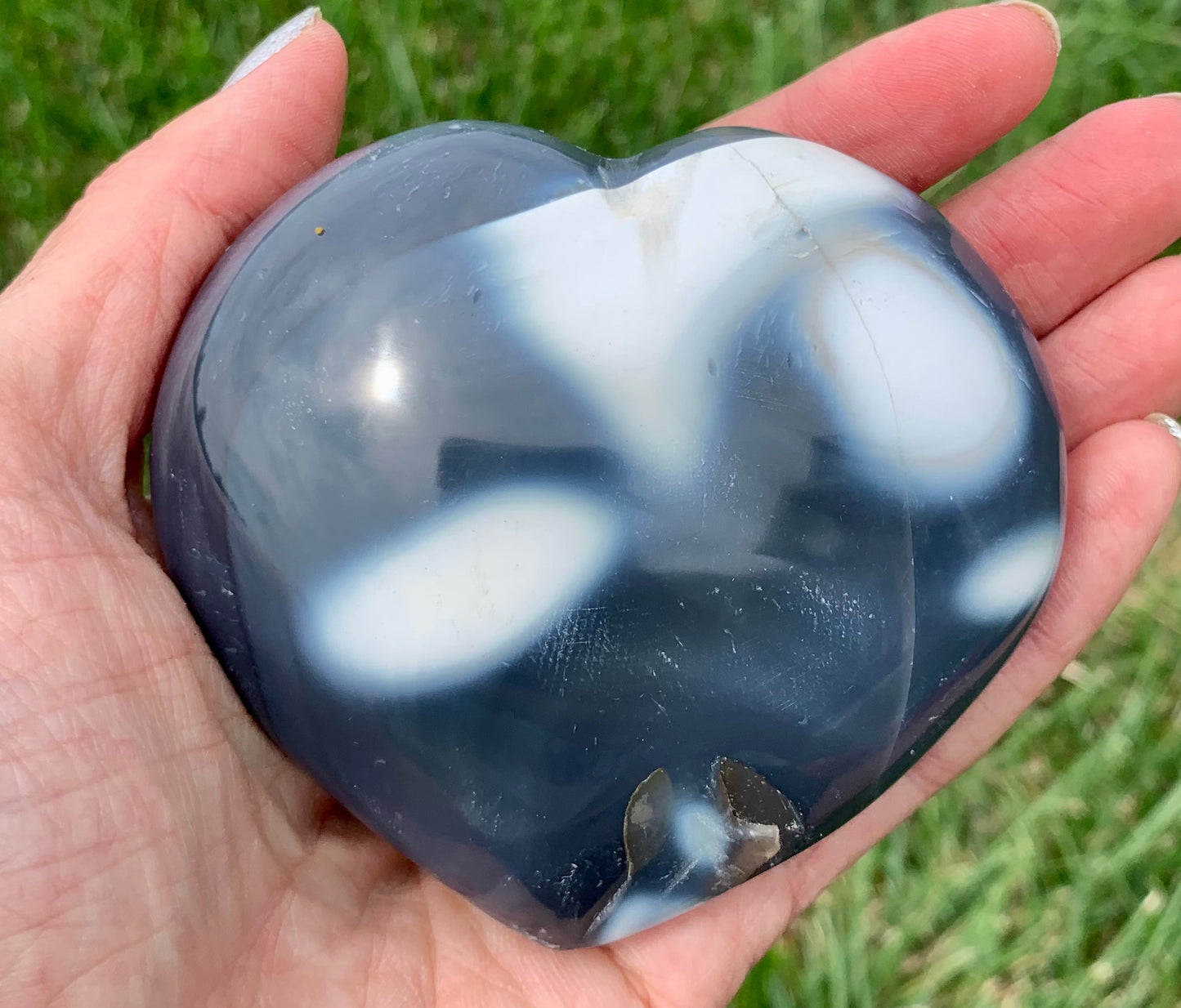 Orca Agate Heart