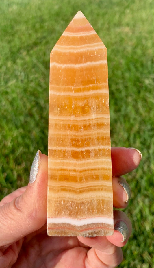 Orange Banded Calcite Tower