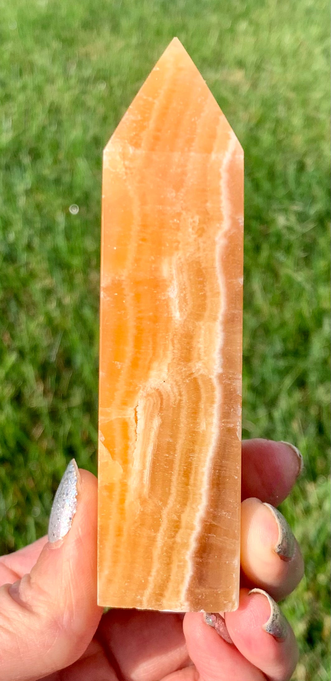 Orange Banded Calcite Tower
