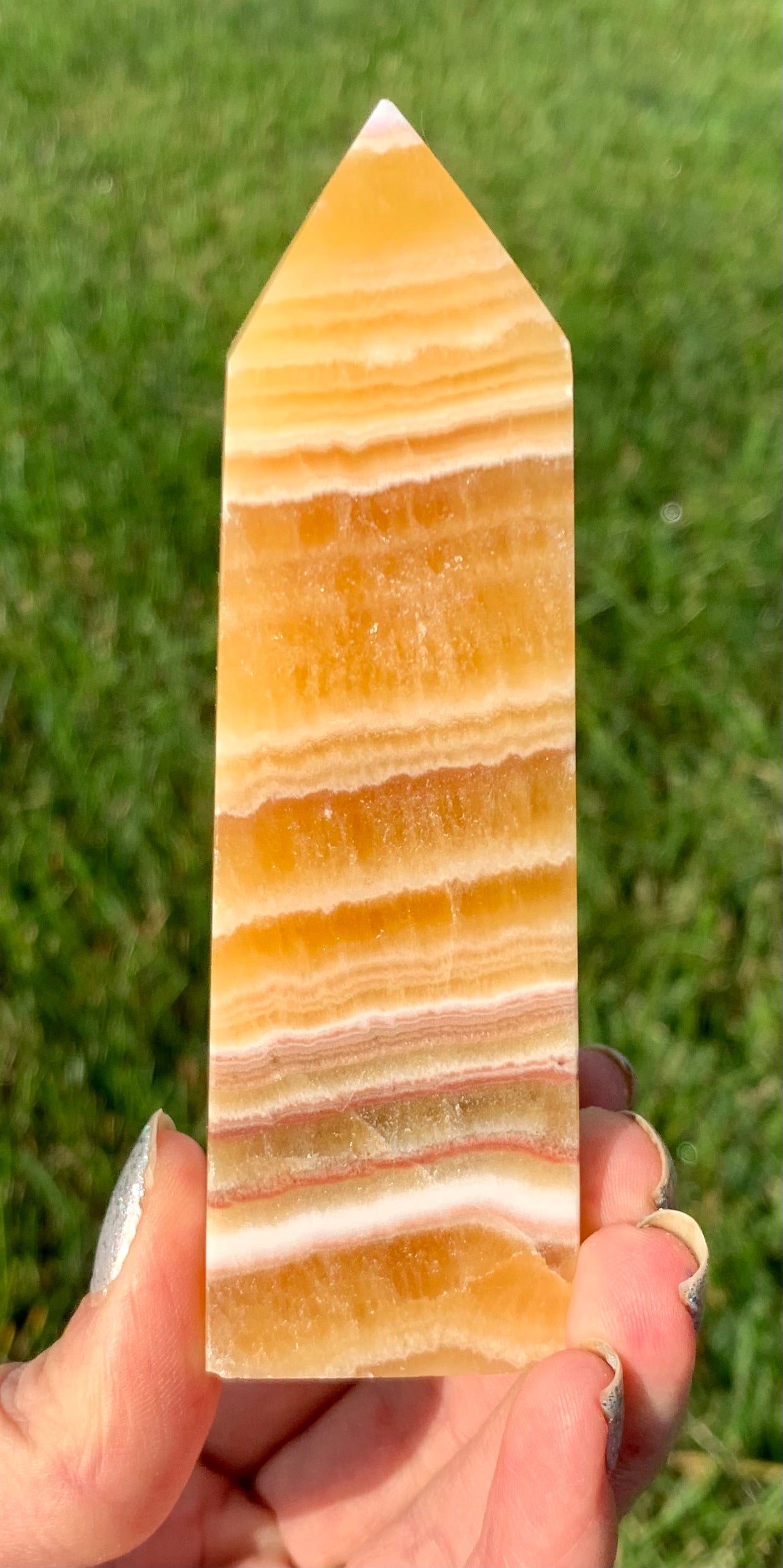 Orange Banded Calcite Tower