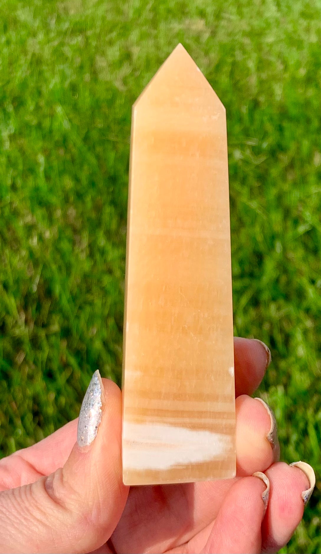 Orange Banded Calcite Tower