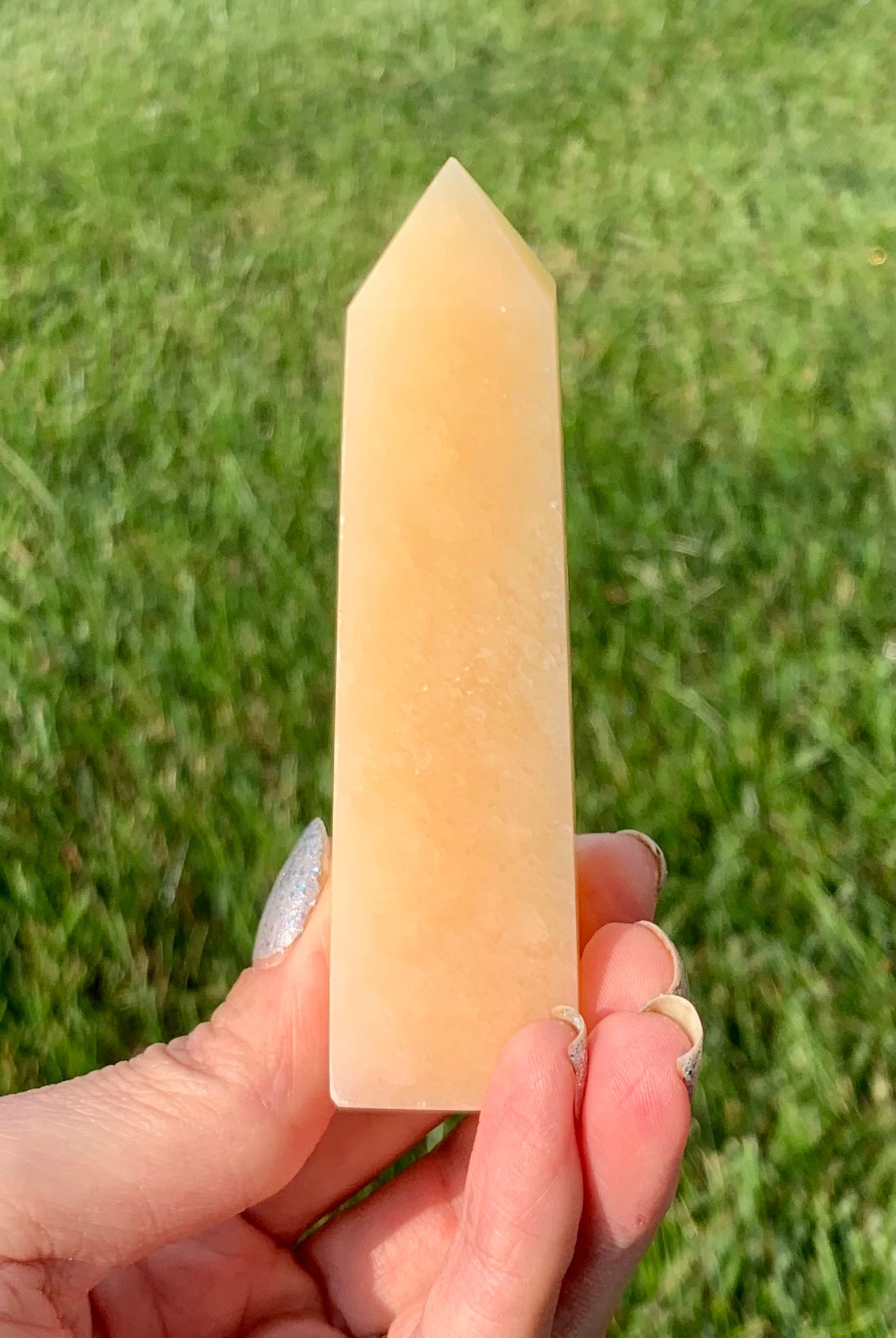 Orange Banded Calcite Tower