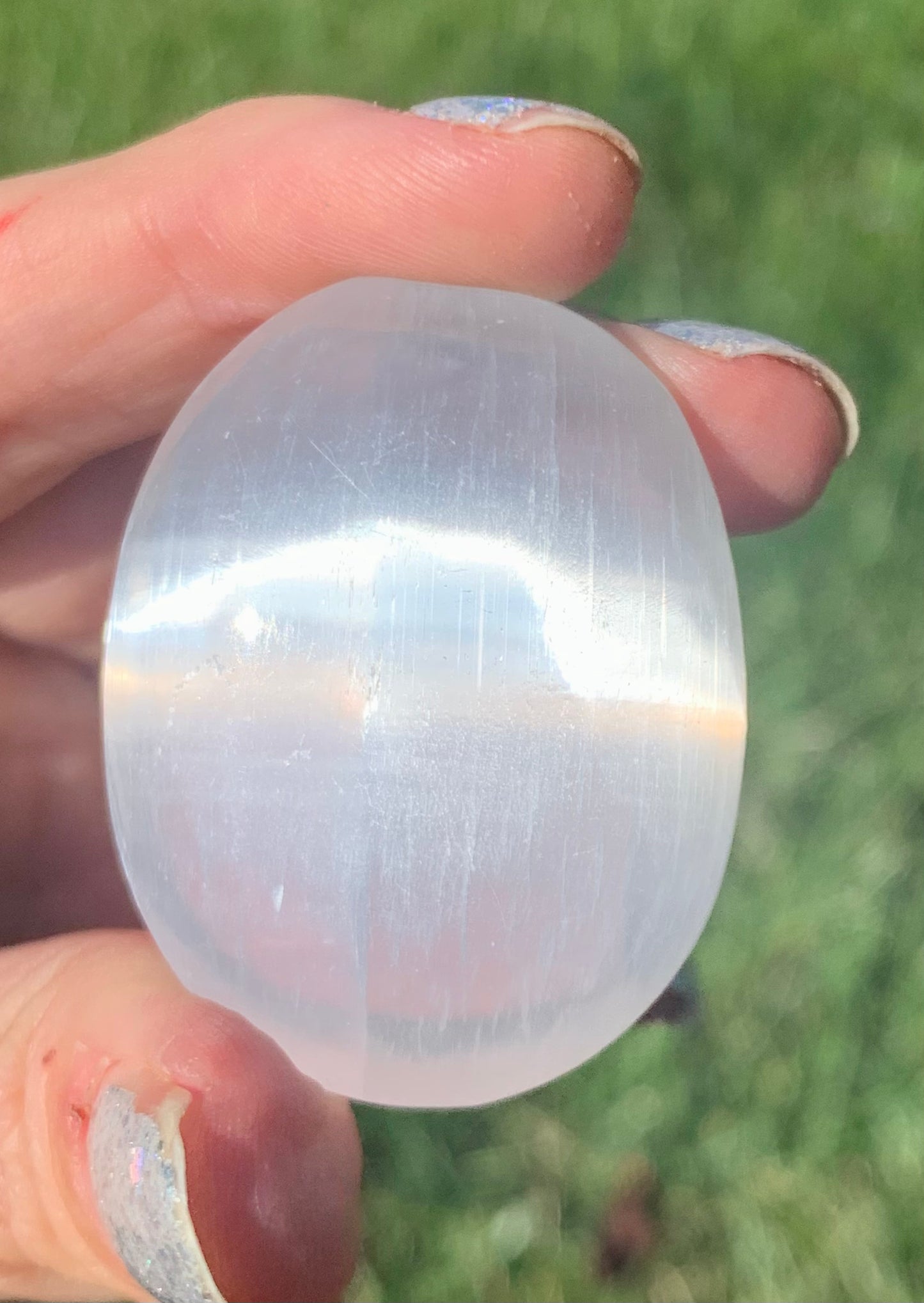 Selenite (Satin Spar) Palm