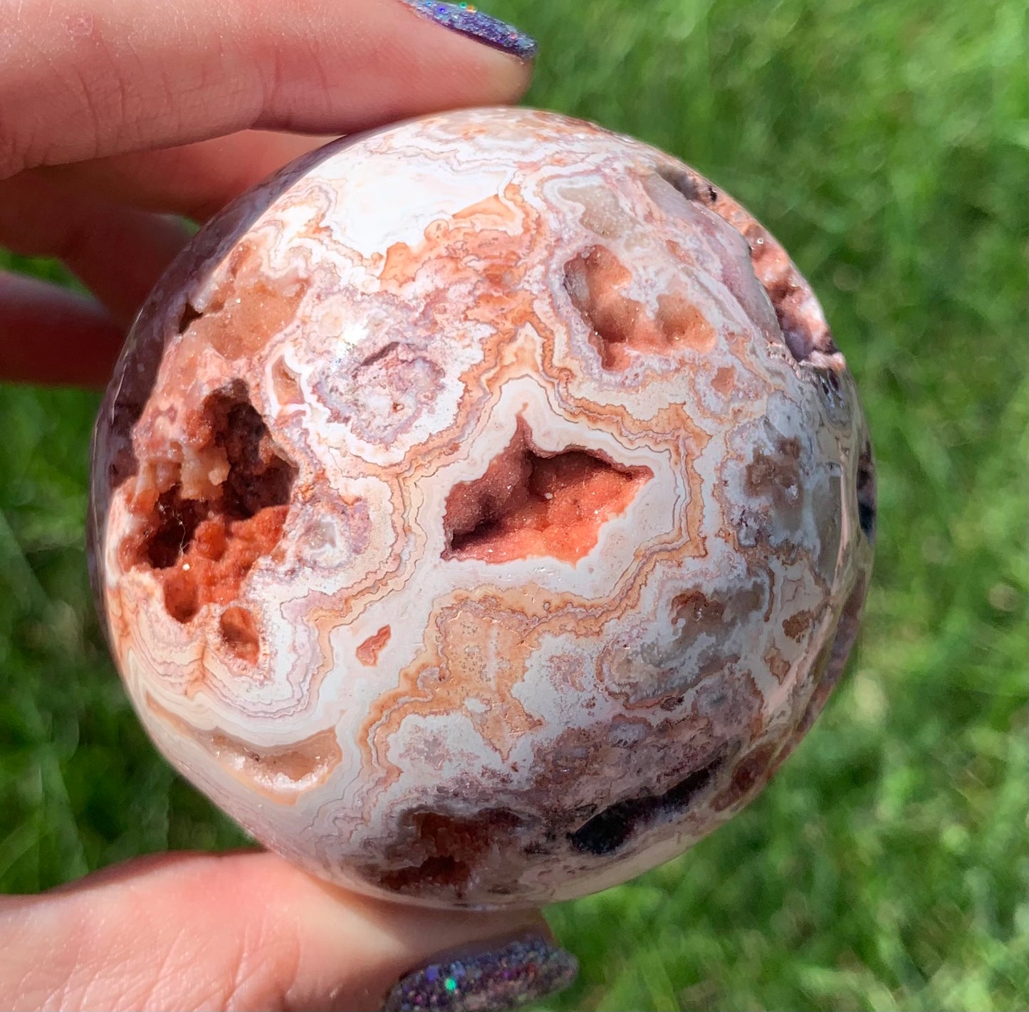 Pink Crazy Lace Sphere