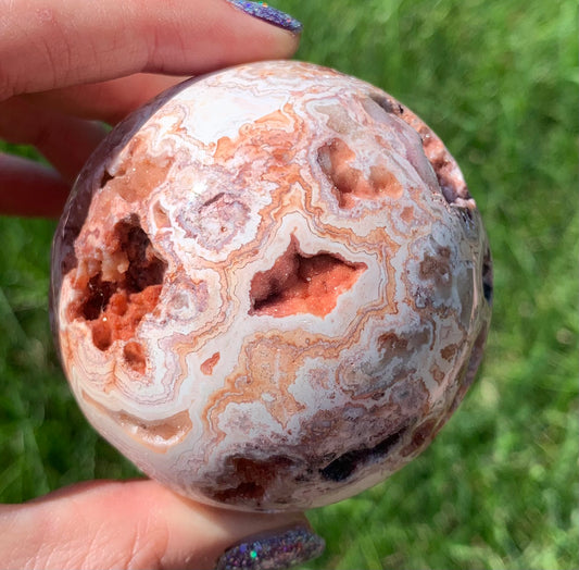 Pink Crazy Lace Sphere