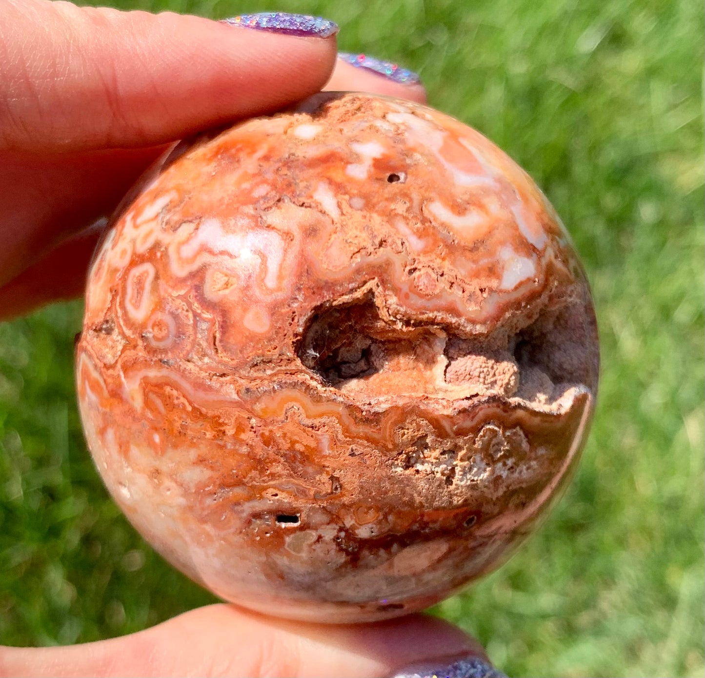 Pink Crazy Lace Sphere