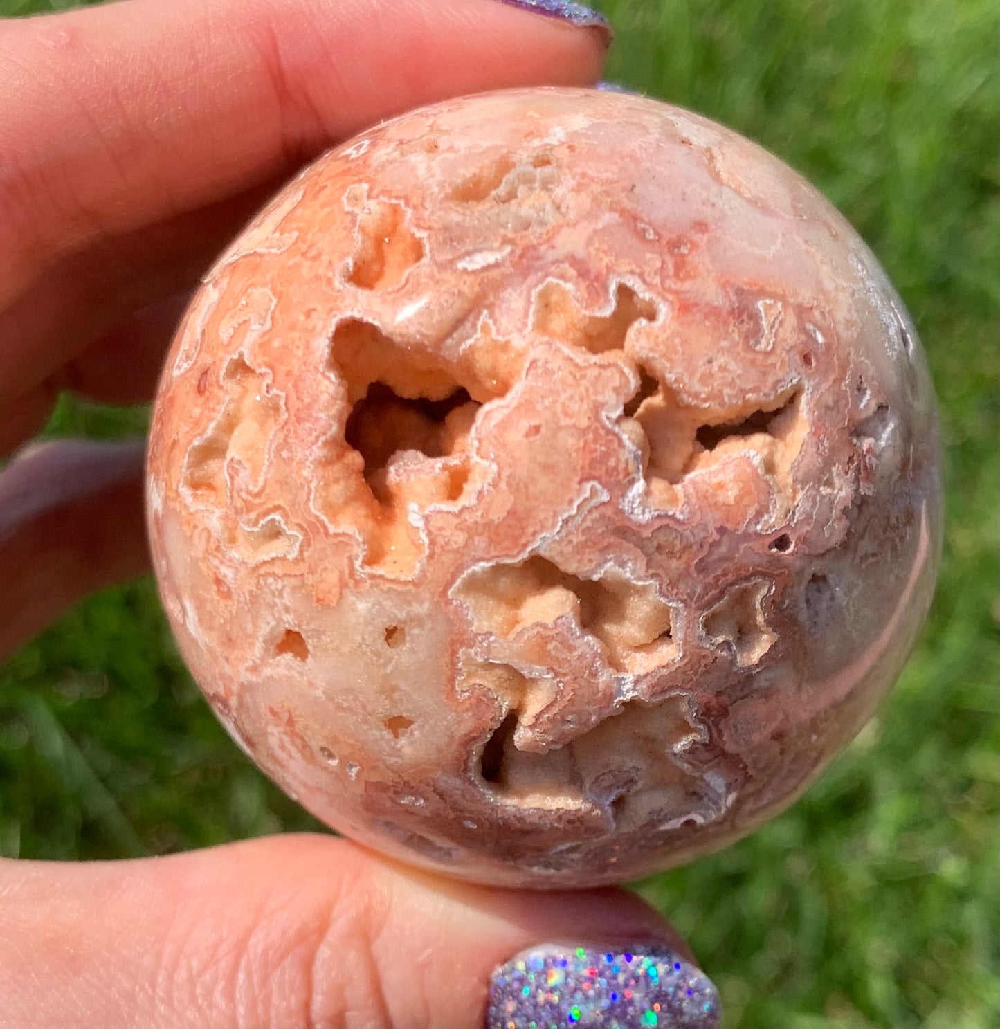 Pink Crazy Lace Sphere