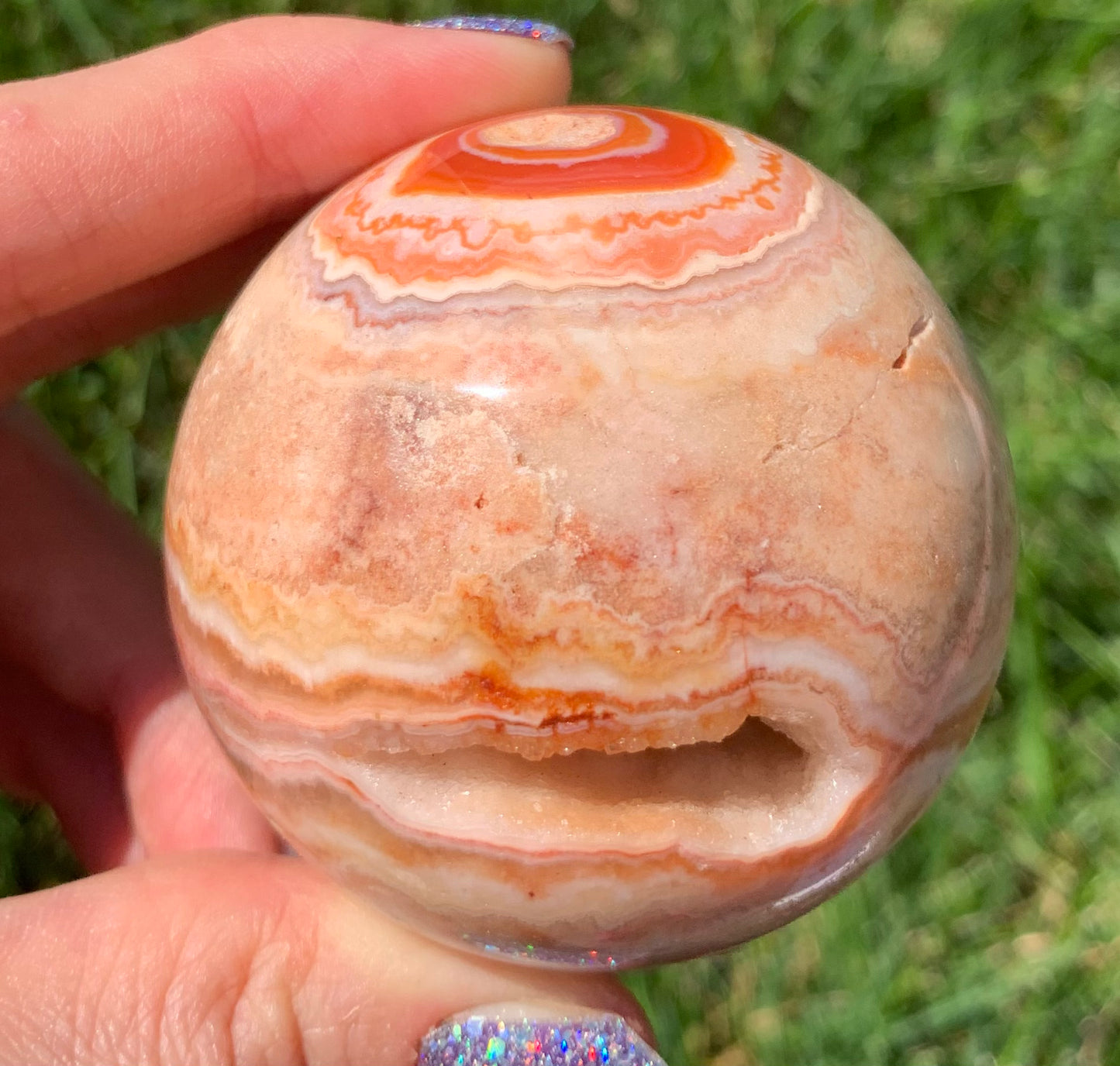 Pink Crazy Lace Sphere