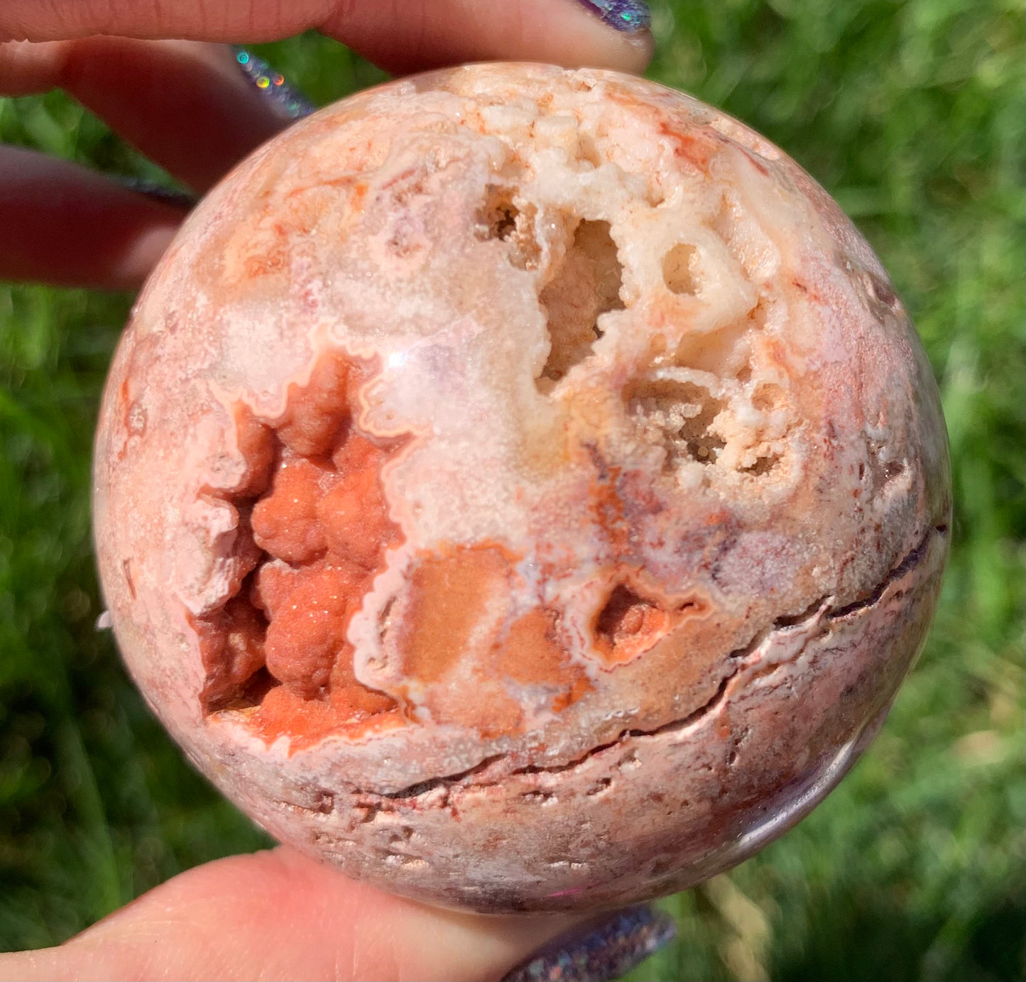 Pink Crazy Lace Sphere