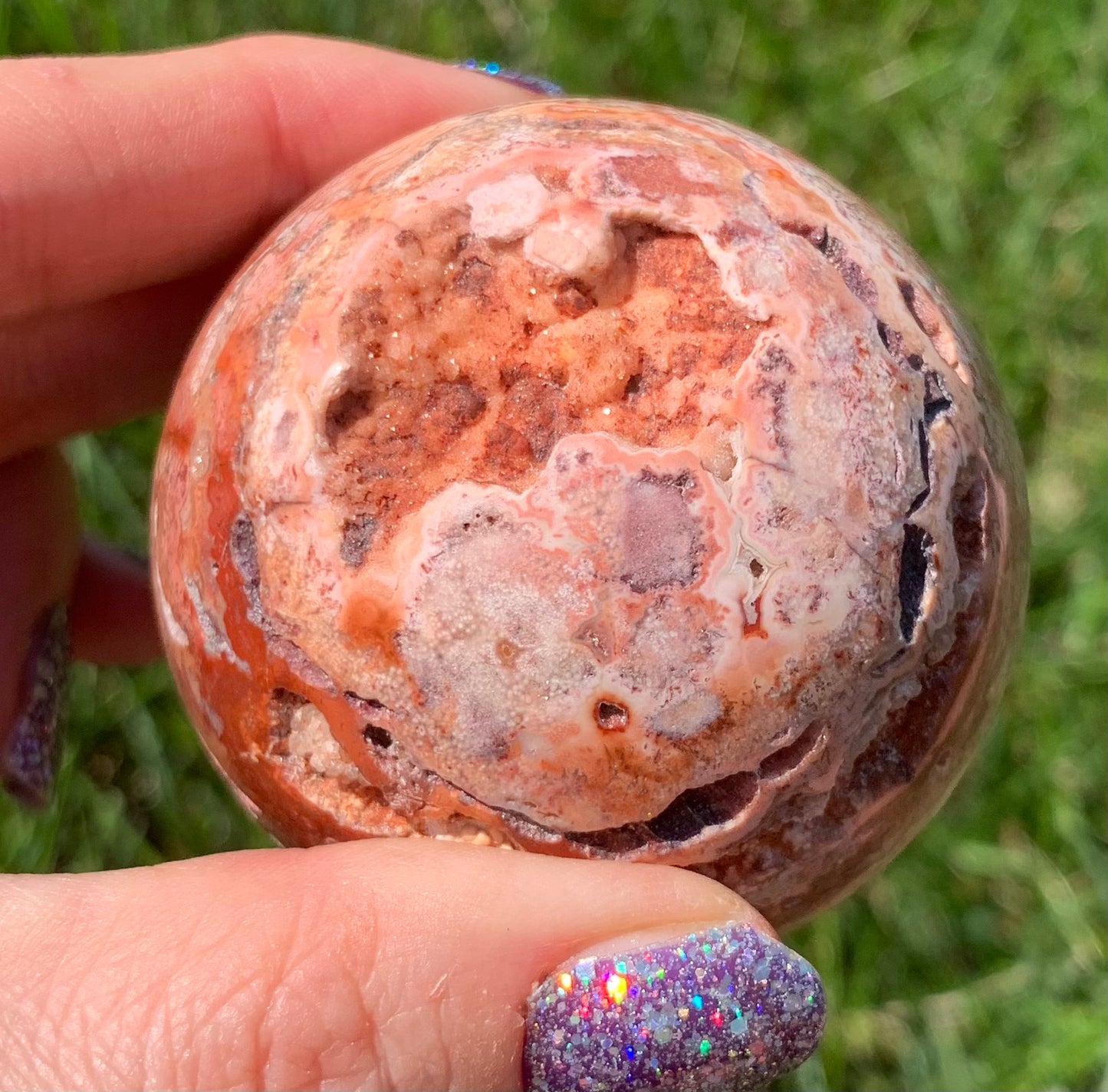 Pink Crazy Lace Sphere