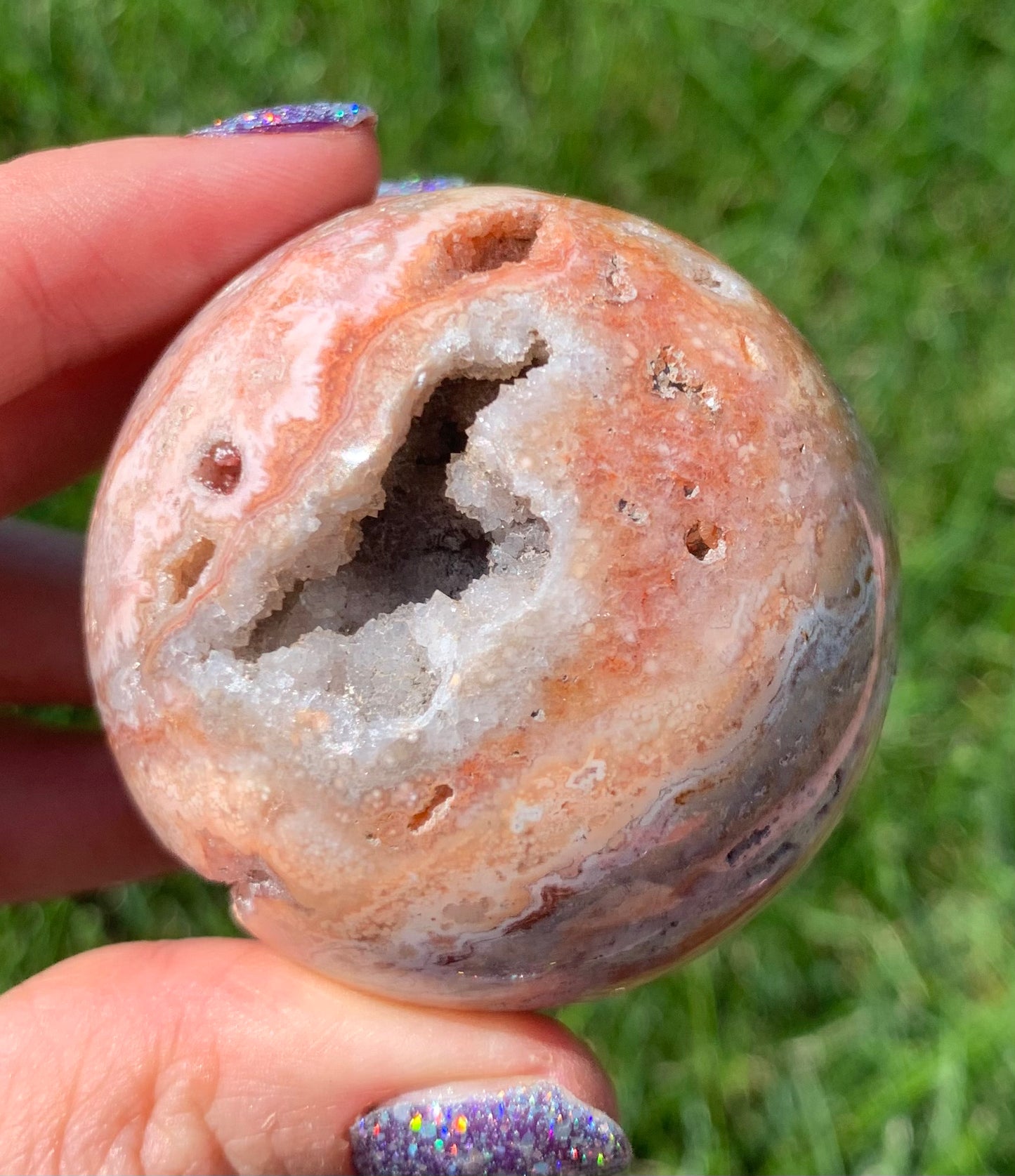 Pink Crazy Lace Sphere