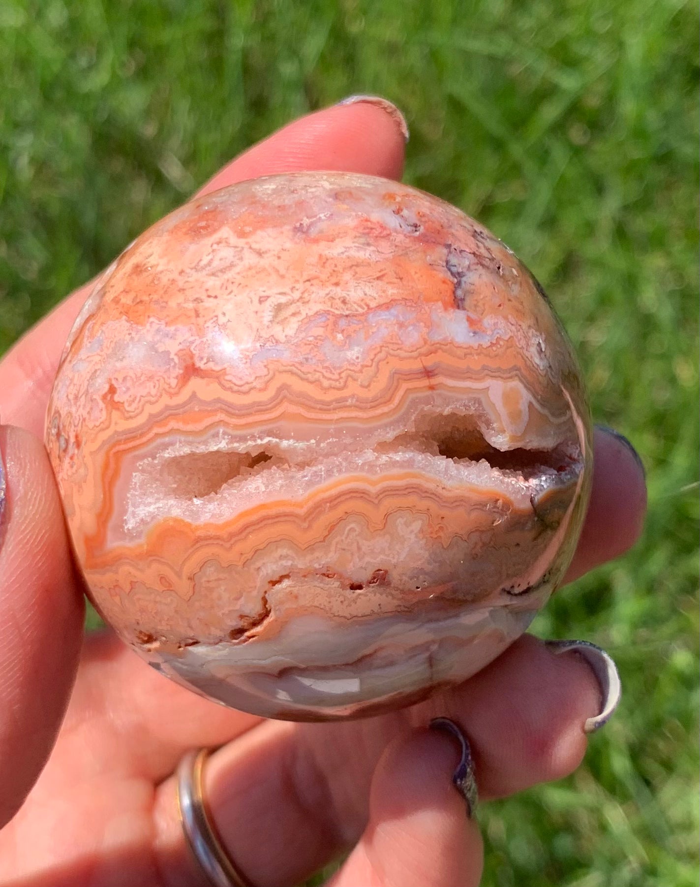 Pink Crazy Lace Sphere