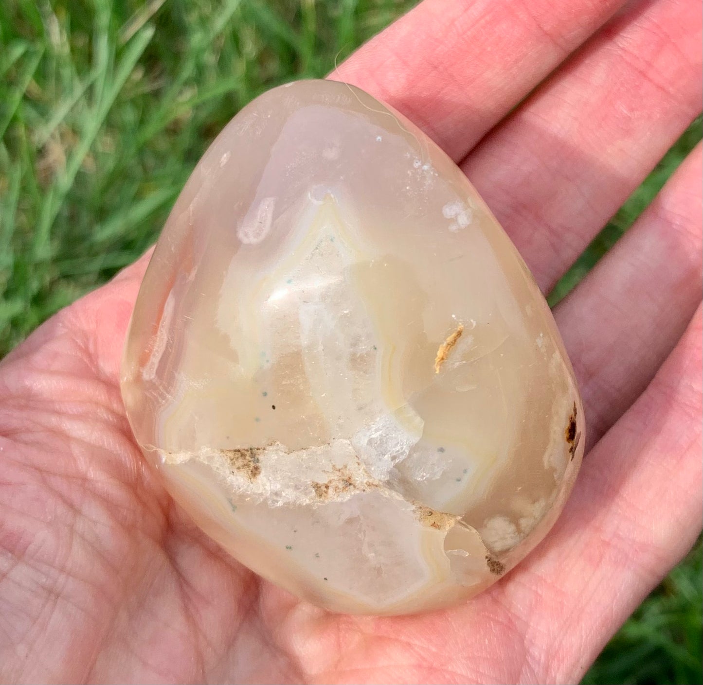 Flower Agate Palmstone