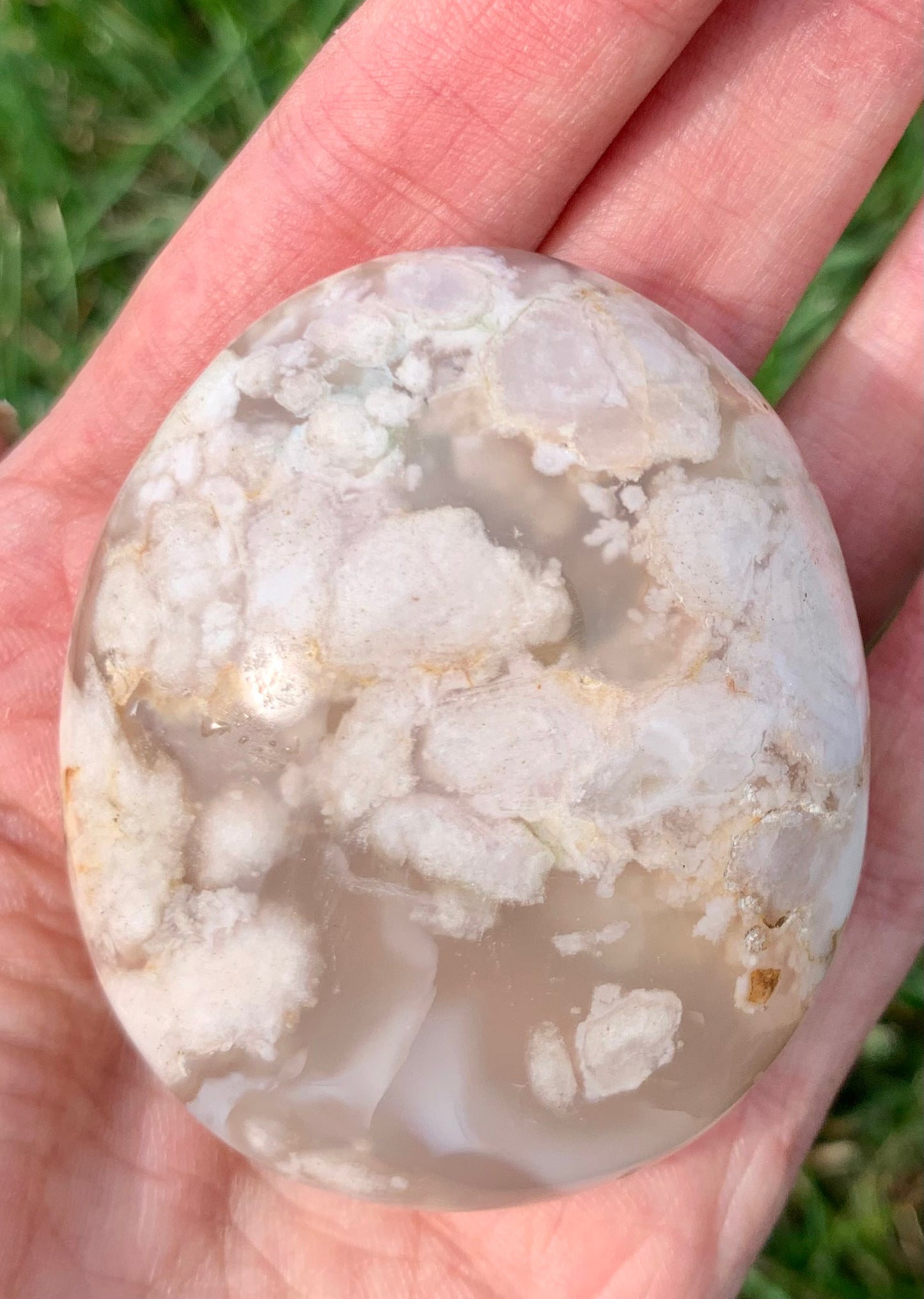 Flower Agate Palmstone