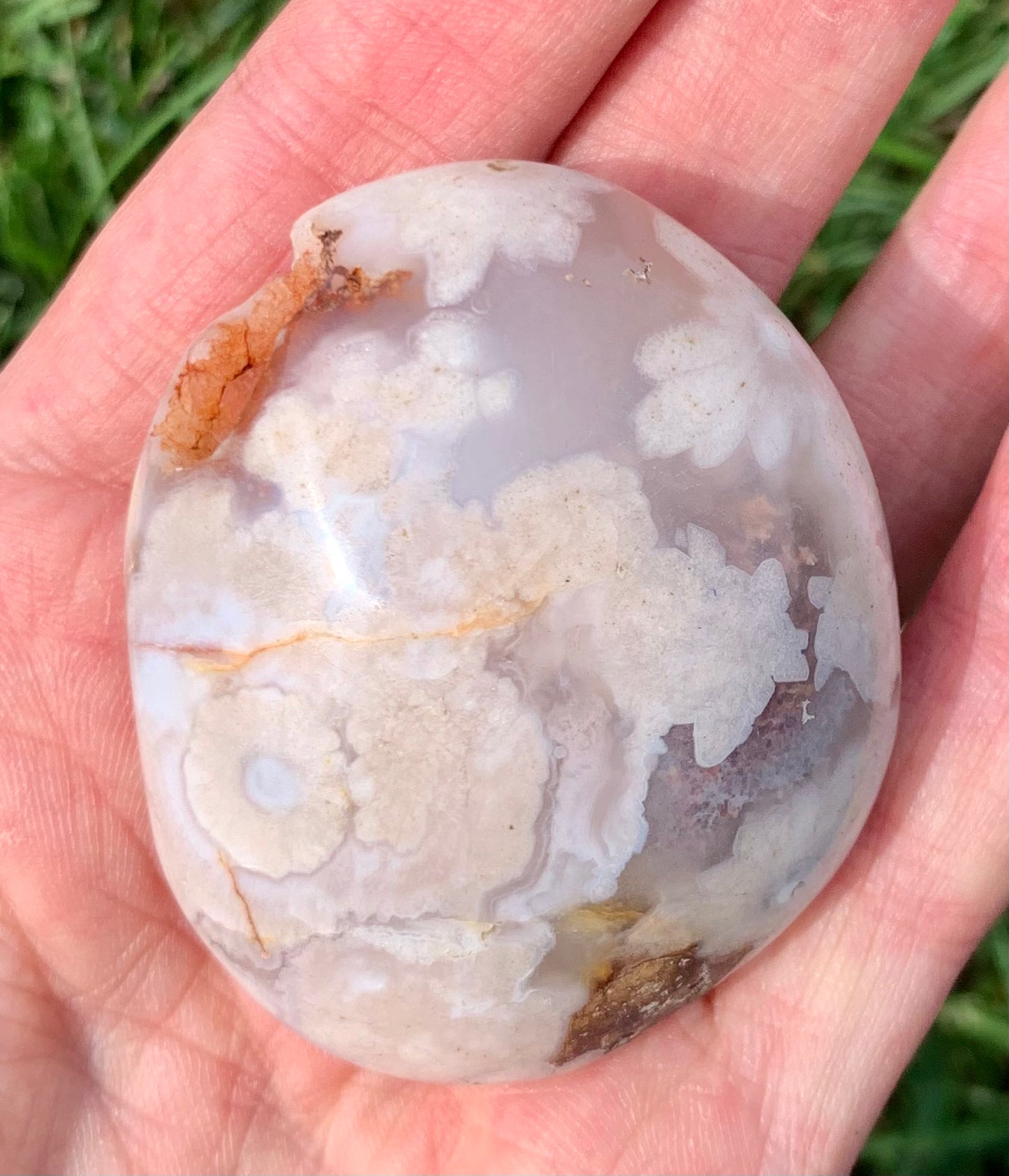 Flower Agate Palmstone