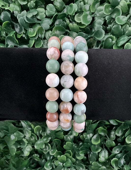 Flower Agate (Green) Bracelet