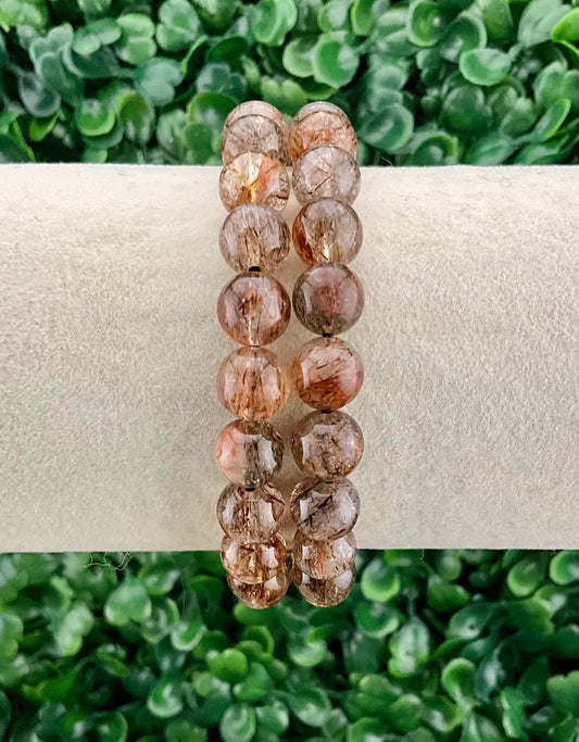 Red Rutilated Quartz Bracelet