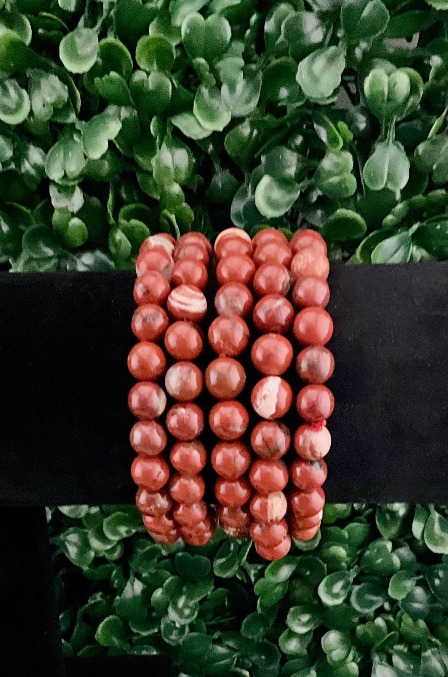 Red Jasper with Quartz Bracelet