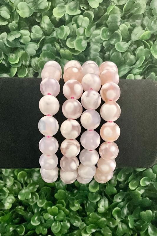 Flower Agate (White) Bracelet