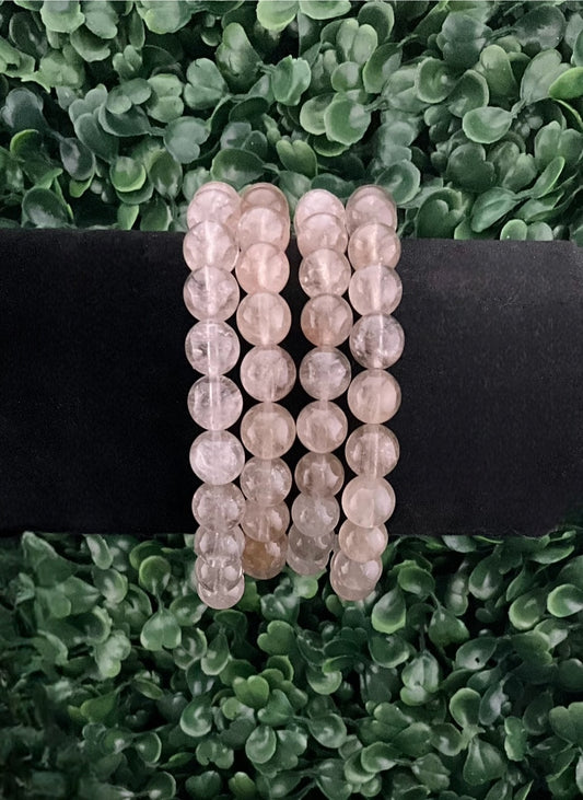 Gray Rabbit Hair Quartz Bracelet