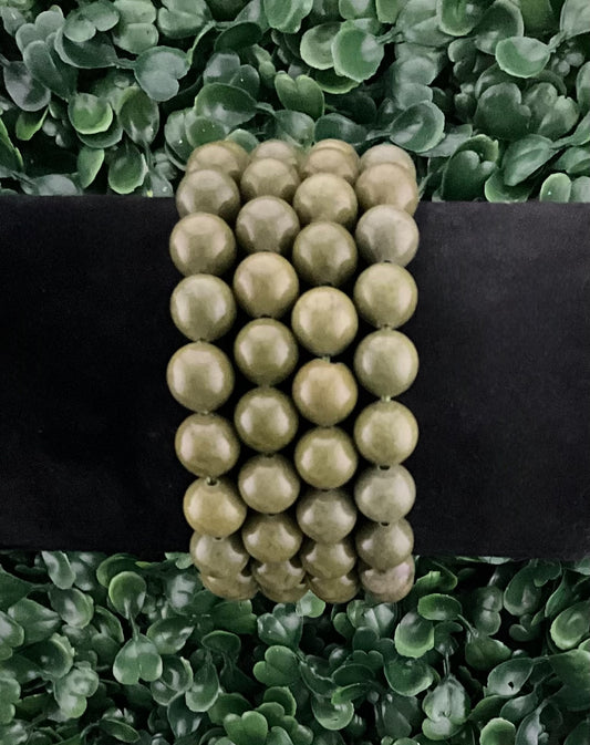 Alashan Agate (Avocado) Bracelet