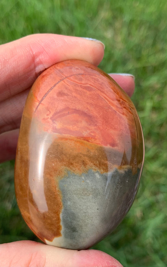 Polychrome Jasper Palm Stone