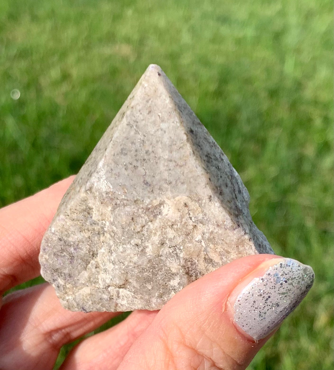 Lepidolite Half-Polished Point