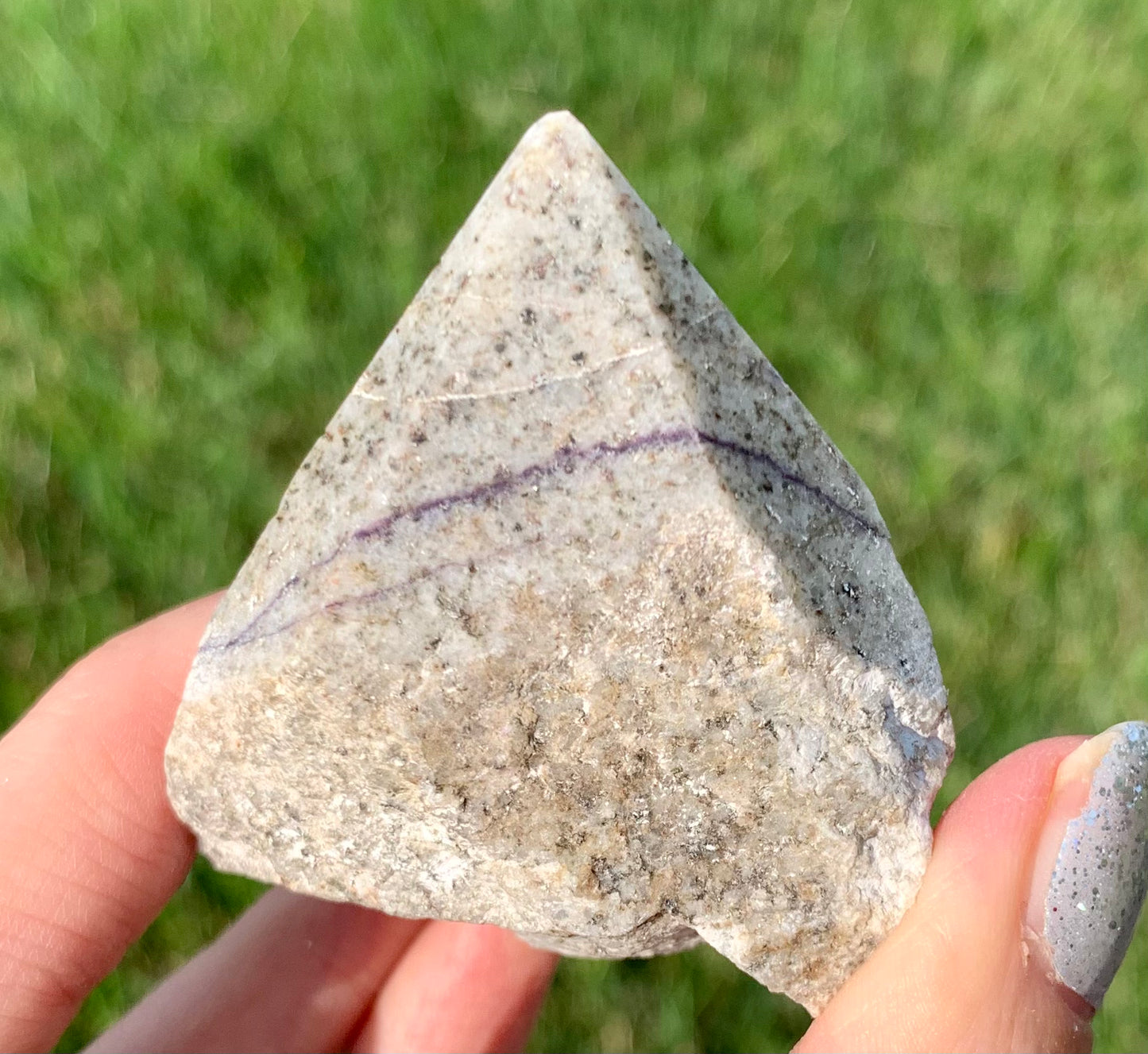 Lepidolite Half-Polished Point