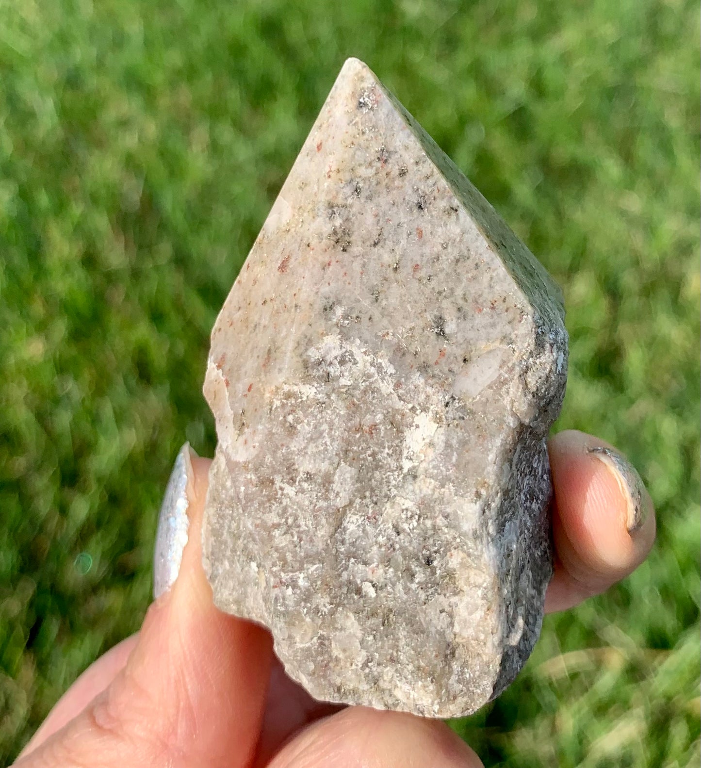 Lepidolite Half-Polished Point