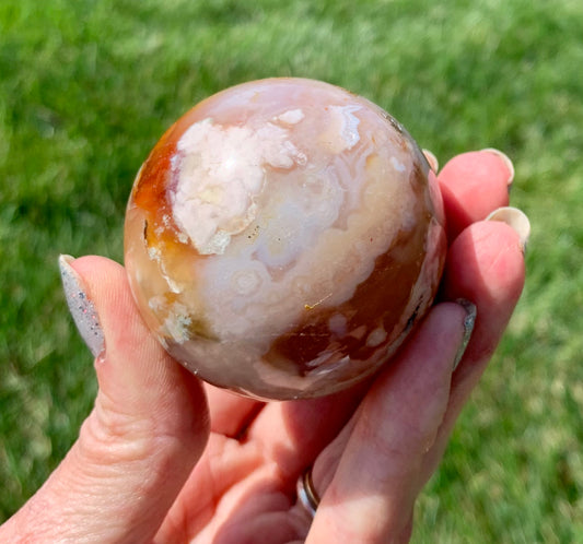 Flower Agate Sphere