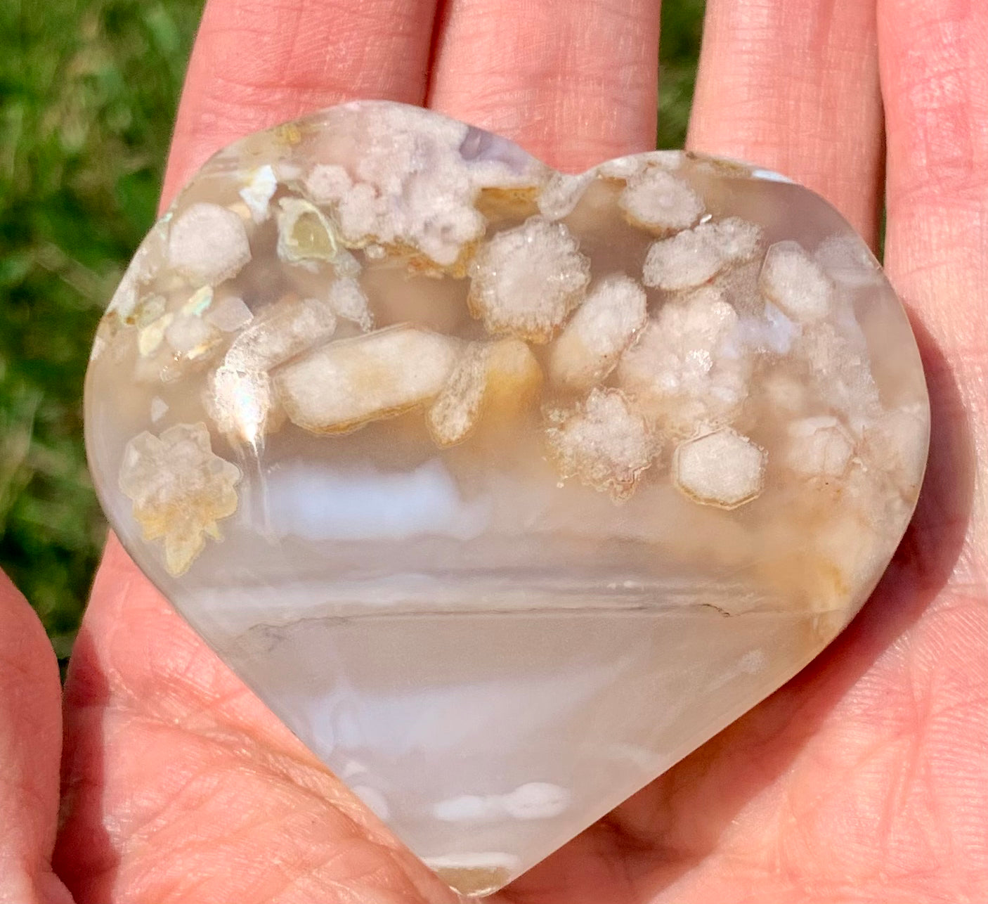 Flower Agate Heart